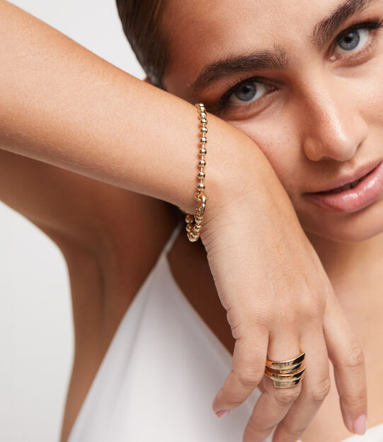 18K gold-plated beaded bracelet